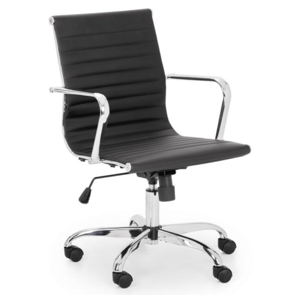 Gio Office Chair Black/Chrome - Image 2