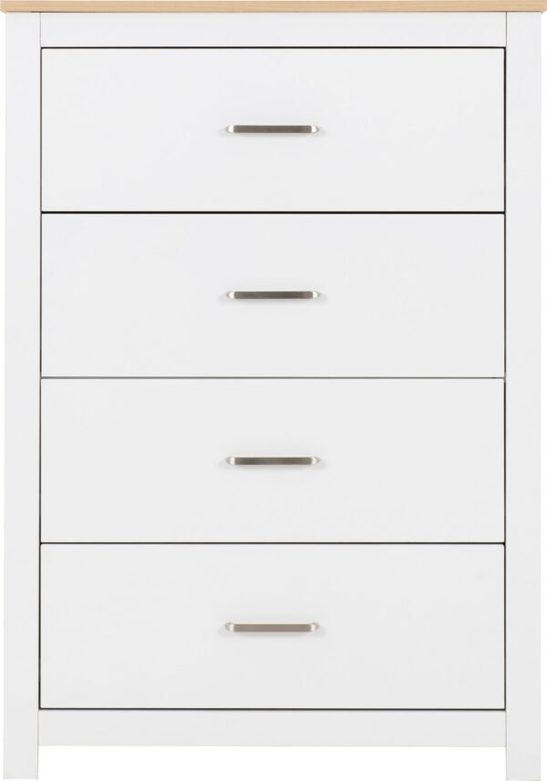 Portland White 4-Drawer Chest