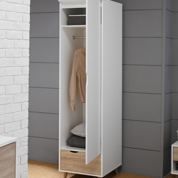 Stockholm 1 Door Wardrobe - Image 2