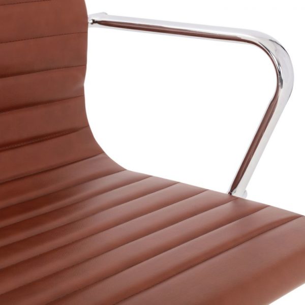 Gio Office Chair Brown/Chrome - Image 3