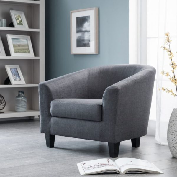 Hugo Grey Tub Chair - Image 2